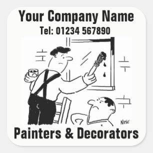 Painters & Decorators Cartoon Stickers