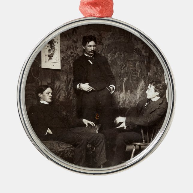Painters Everett Shinn Robert Henri John Sloan Metal Tree Decoration (Front)