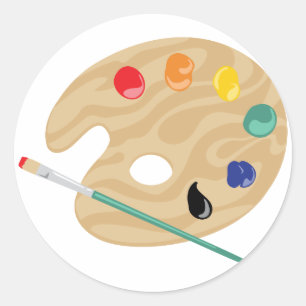 Painters Palette Classic Round Sticker