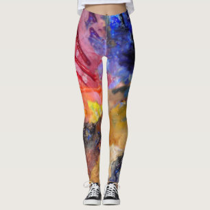Painter's Palette Colourful Paint  Leggings