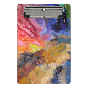 Painter's Palette Colourful Paint  Mini Clipboard
