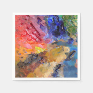 Painter's Palette Colourful Paint Napkin