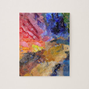 Painter's Palette of Colourful Paints Jigsaw Puzzle