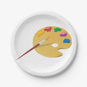 Painters Palette Paper Plates