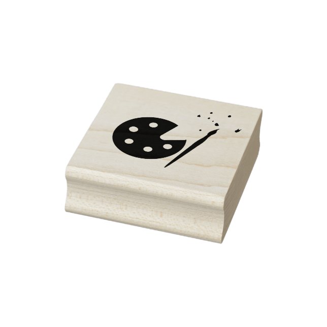 Painter's Palette Rubber Stamp (Stamp)