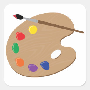 Painters Palette Square Sticker