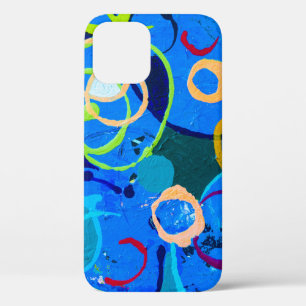 Painting abstract art oil and acrylic colour on ca iPhone 12 case