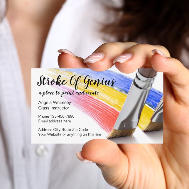 Painting And Crafts Classes Business Card (Creator Uploaded)