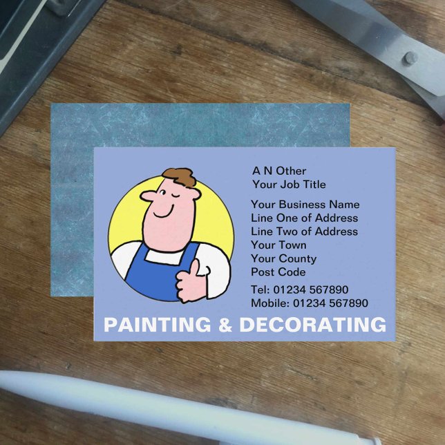Painting and Decorating Cartoon Business Card (Creator Uploaded)