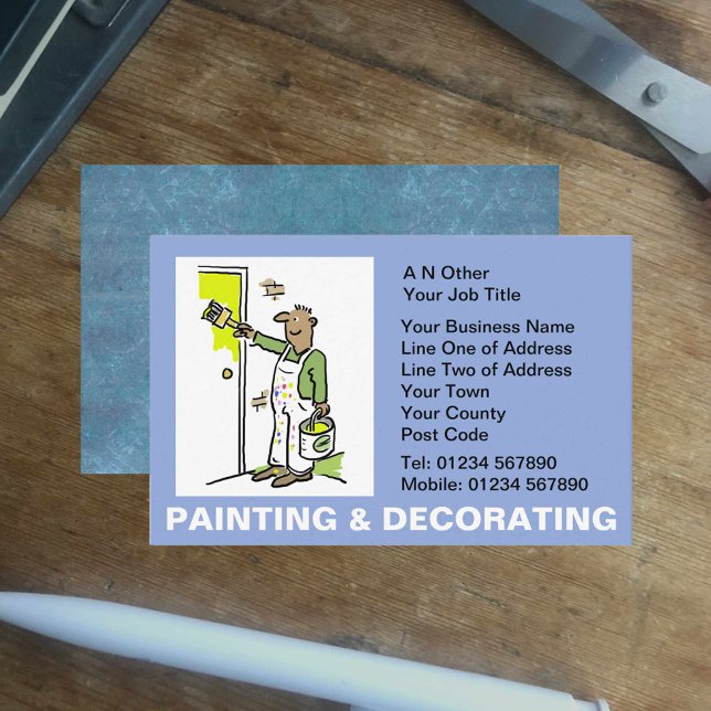 Painting and Decorating Cartoon Business Card (Creator Uploaded)