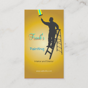 Painting and Decorating Gold Colour Fabulous Detai Business Card
