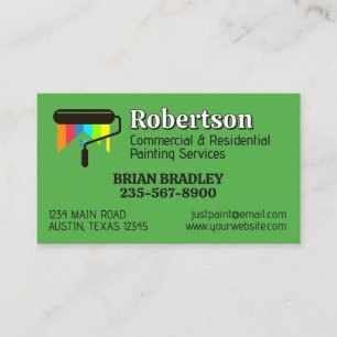 Painting and Home Repair Services Contractor Business Card