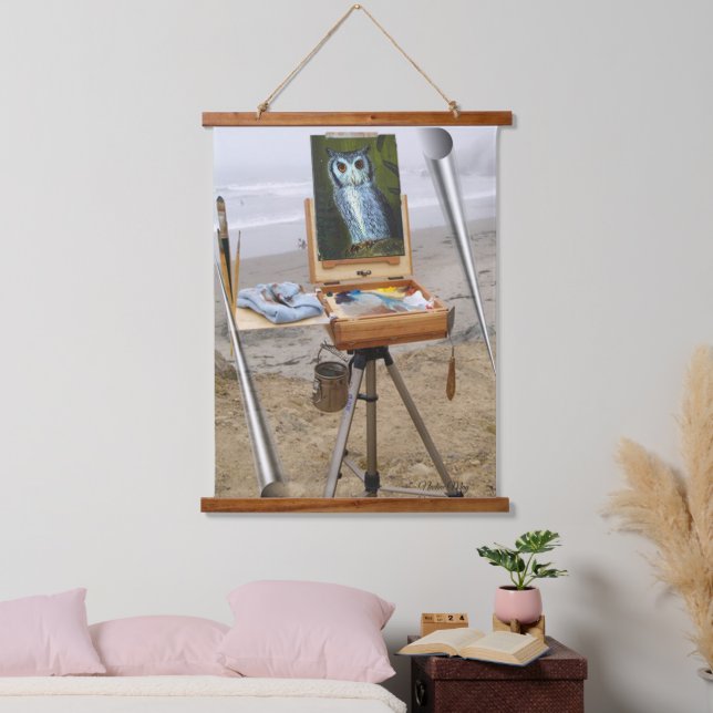 Painting at Fish Hoek Beach Hanging Tapestry (Bedroom)