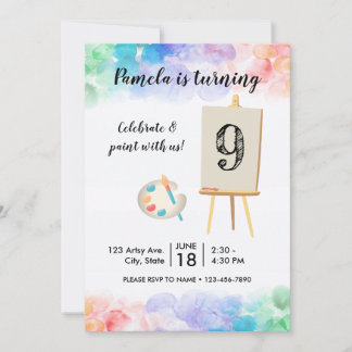 Painting Birthday Invitation