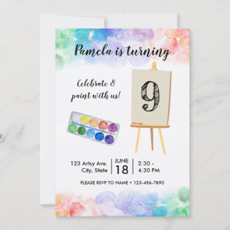 Painting Birthday Invitation