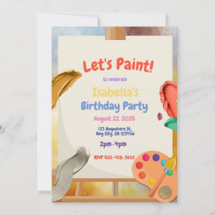Painting Birthday Party Invitation