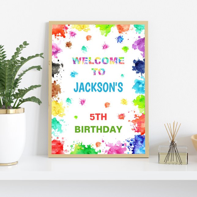 Painting Birthday Party Welcome Sign (Painting Welcome Signs)