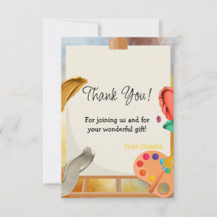 Painting Birthday Thank You Card