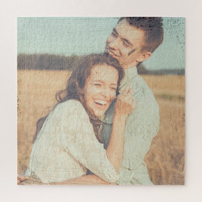 Painting Brush Strokes Overlay Custom Photo Jigsaw Puzzle (Vertical)