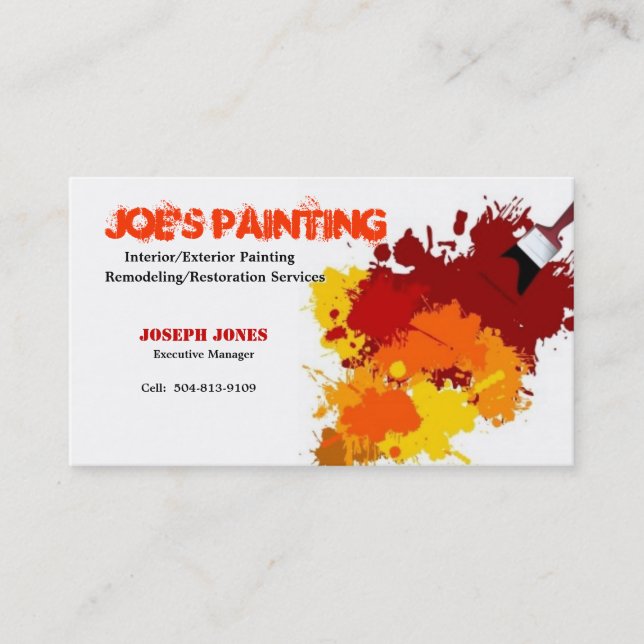 Painting Business Card-Sample II Card (Front)
