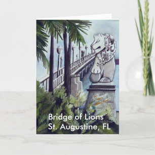 Painting by Linda M. Brandt, "Bridge of Lions" Card