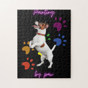 "PAINTING BY PAW' PUZZLE. JIGSAW PUZZLE