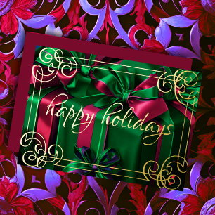 Painting Christmas Gifts Emerald Green Burgundy