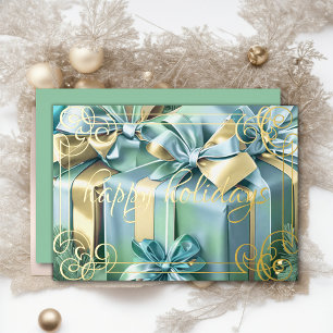 Painting Christmas Gifts Mint Green Blue