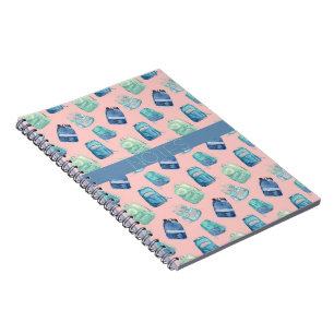 PAINTING CLASS BLUE AQUA PINK JARS NOTEBOOK