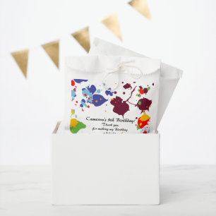 Painting Colourful 9th Birthday Party Favour Bags
