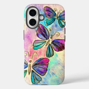 Painting Colourful Butterflly iPhone 16 Case