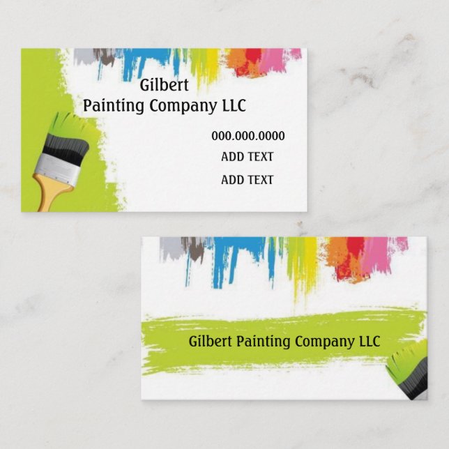 Painting Company Business Card (Front/Back)