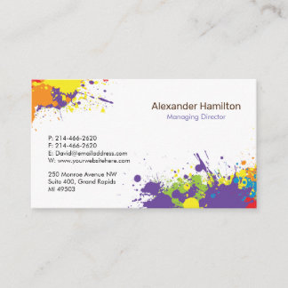 Painting Company, Painter, Artist, Business Card