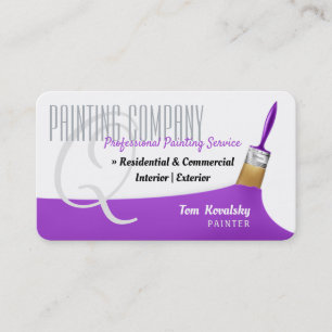 Painting Company   Professional Purple Business Card