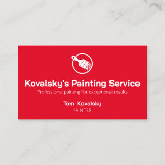Painting Company | Professional Red Business Card