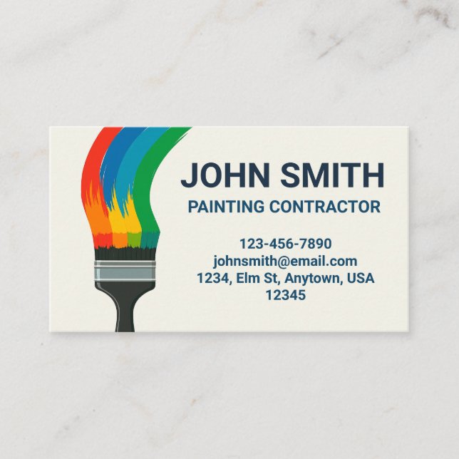 Painting Contractor Business Card (Front)