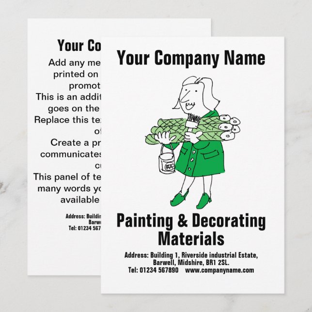 Painting & Decorating Materials Design Card (Front/Back)