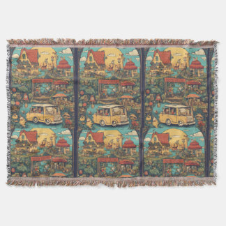 Painting design throw blanket