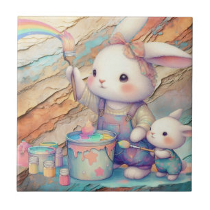 PAINTING EASTER PASTEL PRETTY TILE