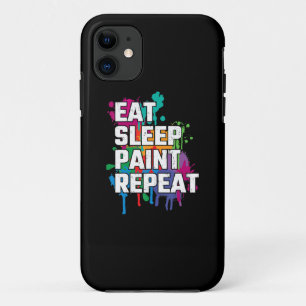 Painting Eat Sleep Paint Repeat Funny Painting Case-Mate iPhone Case