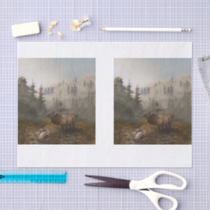 Painting Elk DBL Tissue Paper