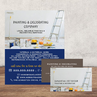 Painting Equipment, Painter & Decorator Business Card