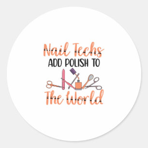 Painting Fingernails Classic Round Sticker