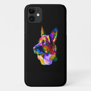 Painting  German Shepherd Painting Art Pet Dog Mum Case-Mate iPhone Case