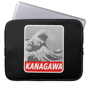 Painting Great Wave Painting Japanese Tattoo Laptop Sleeve