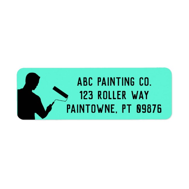Painting Handyman Business Return Address Labels (Front)