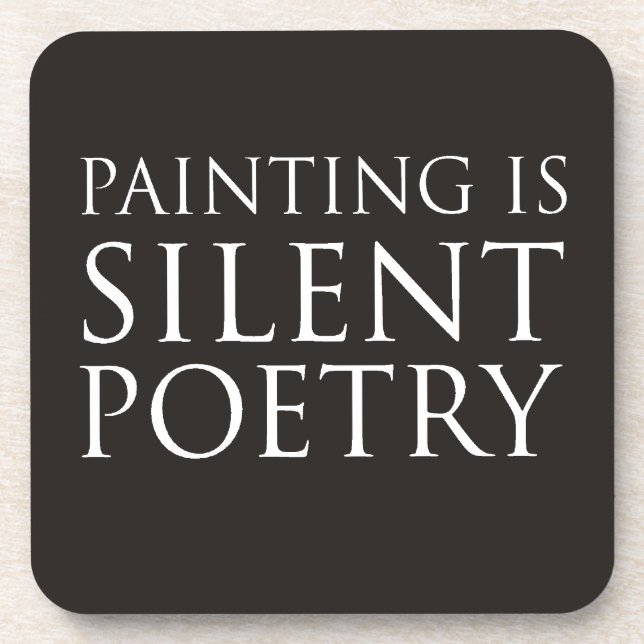 Painting Is Silent Poetry Coaster (Front)