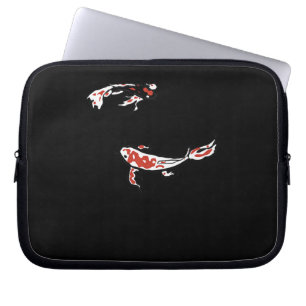 Painting Koi Carp Minimal Art Painting Meditation Laptop Sleeve