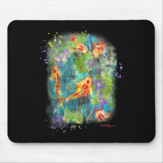 Painting|Koi Fish Painting Zen Japanese Distressed Mouse Pad