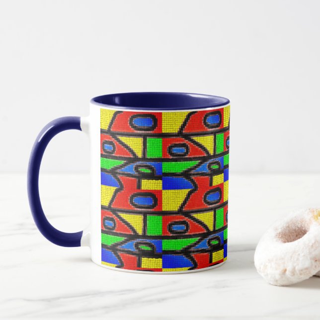 Painting La Rambla Barcelona Mug (With Donut)